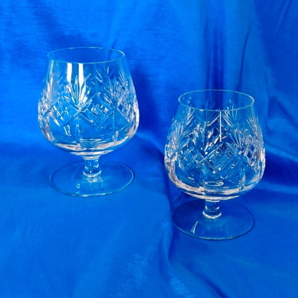 Edinburgh International Hand Cut Crystal Brandy Snifters